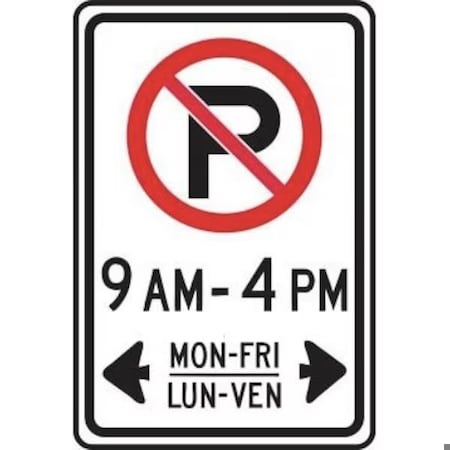 Accuform PARKING SIGN  HOURS 18 in  X 12 in  DG HIGH FRP377DP